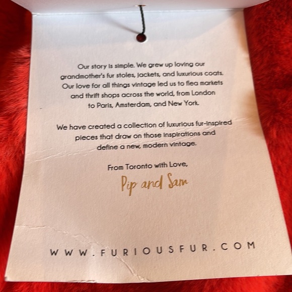 Furious Fur Martha Jacket - Tangerine. (500) - Picture 3 of 5